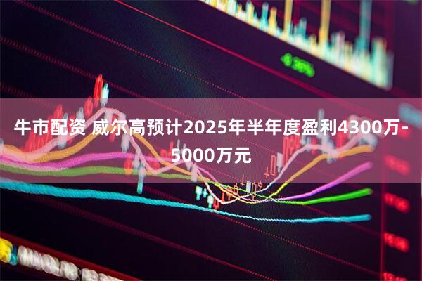 牛市配资 威尔高预计2025年半年度盈利4300万-5000万元